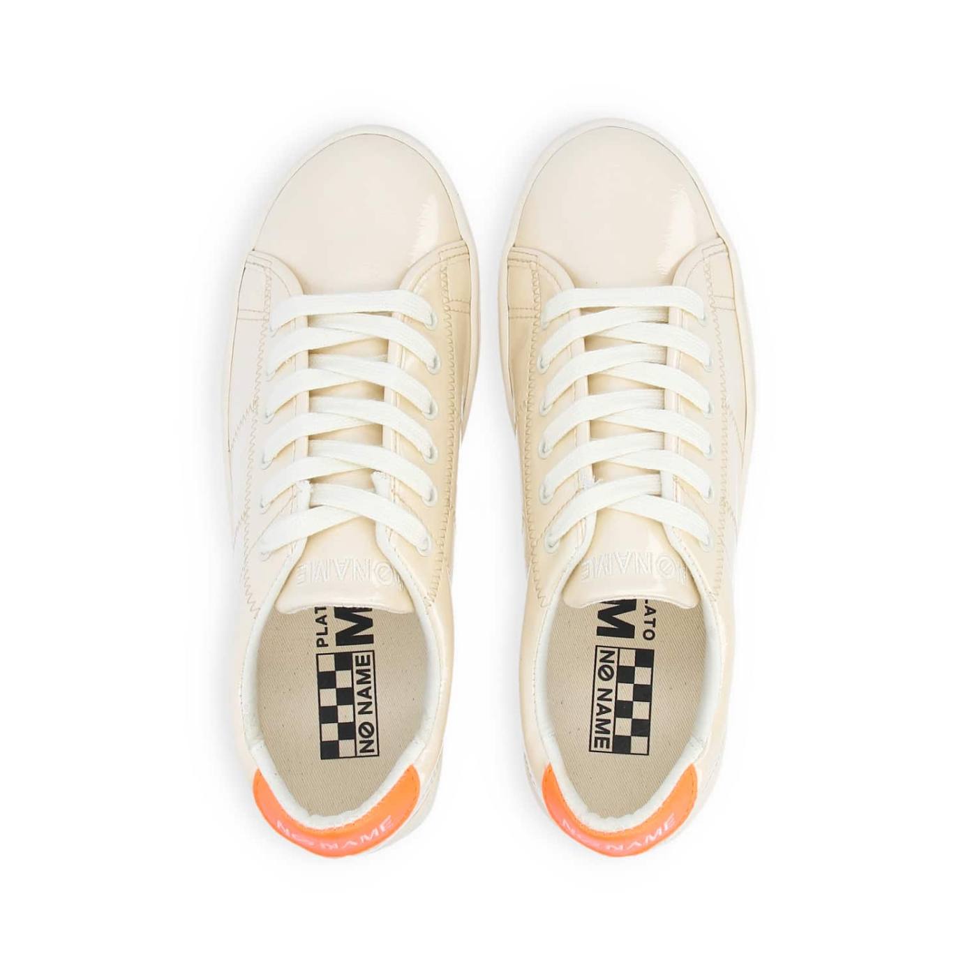 SNEAKER PLATO M W - WRINKLE PAT/SPR - TORTORA/ARANCIO FLUO